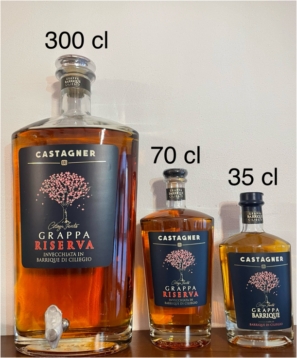 Grappa Riserva Invecchiata in Barrique di Ciliegio 37,5% Vol.