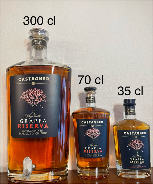 Grappa Riserva Invecchiata in Barrique di Ciliegio 37,5% Vol.