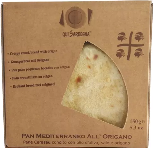 Pane Carasau "Mediterraneo" con olio di oliva e sale