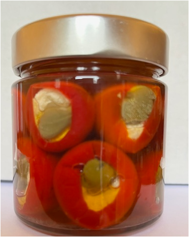 Peperoncini ripieni con ricotta & capperi