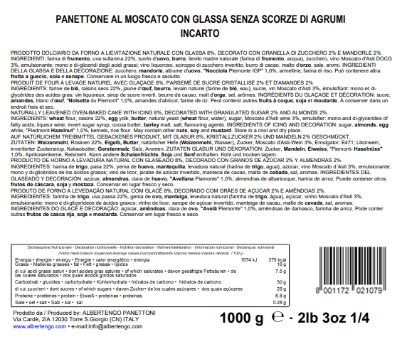 Panettone Albertengo al Moscato