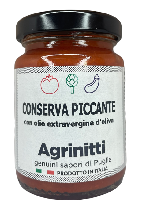 Conserva piccante con olio extravergine d'oliva