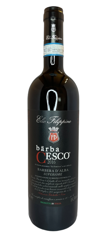 Barbera d'Alba Superiore Bärba Cesco "etichetta nera" DOC