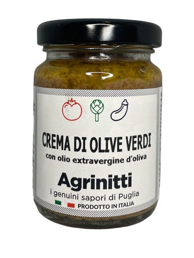 Crema di olive verdi con olio extravergine d''oliva
