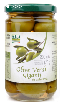 Olive verdi giganti in salamoia