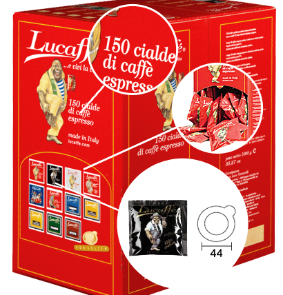 Kaffeepads Lucaffé Mr.Exclusive black "Kaffee crème" (ESE 44mm)